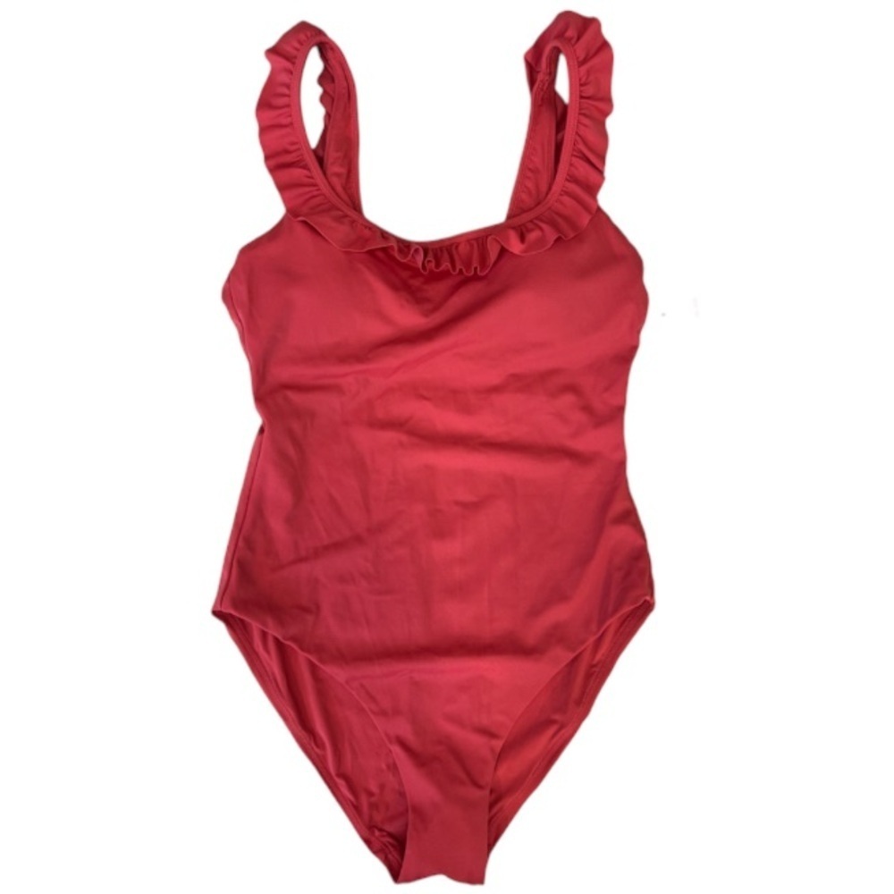 Andie The Hydra Ruffled Rust One Piece Swimsuit Size S
